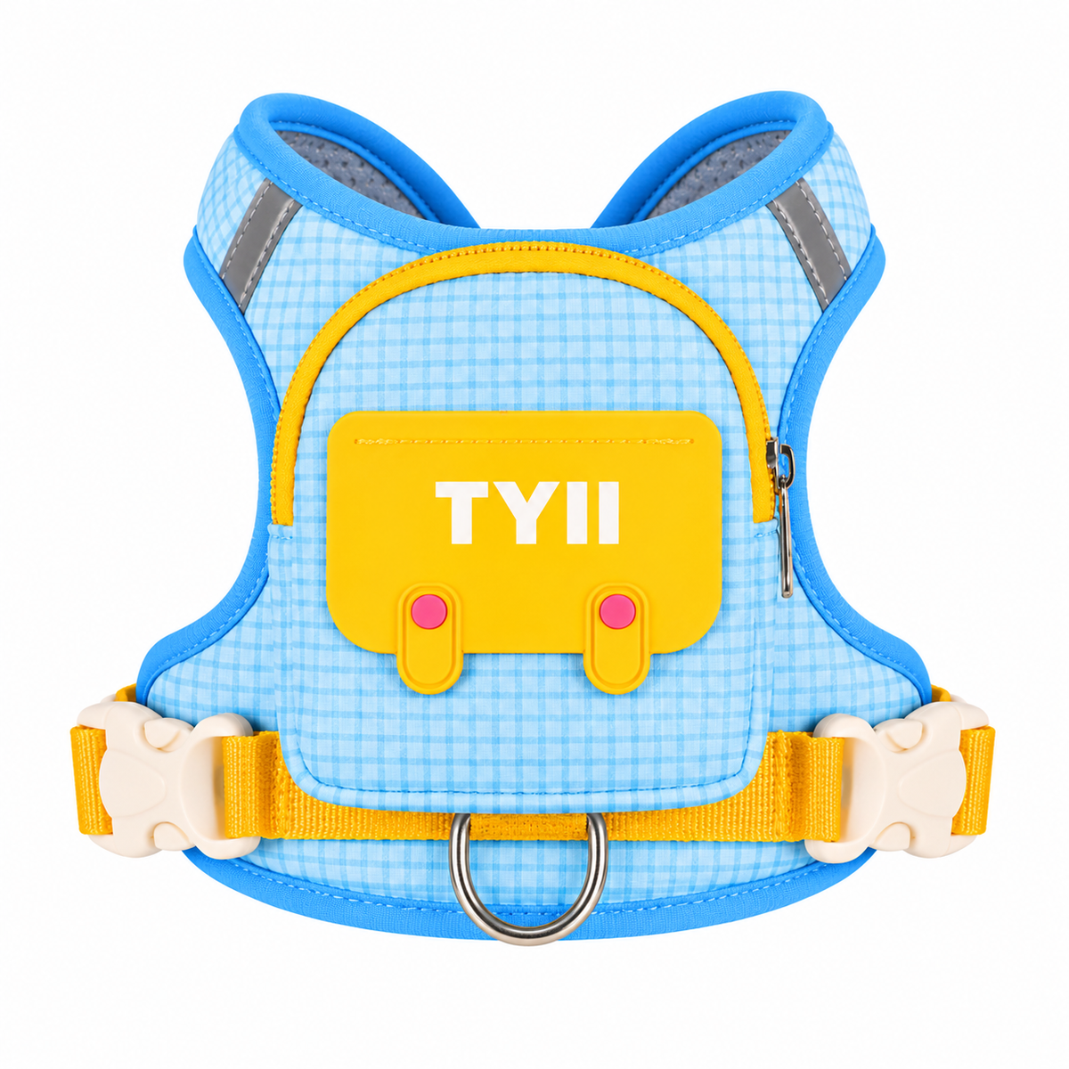 TYIIMAX™ Hunde-Rucksackweste mit Borstenmuster (inkl. Leine) – Leichte, stoßfeste Hundeweste mit Aufbewahrungstaschen und reflektierendem, atmungsaktivem Design