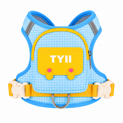 TYIIMAX™ Hunde-Rucksackweste mit Borstenmuster (inkl. Leine) – Leichte, stoßfeste Hundeweste mit Aufbewahrungstaschen und reflektierendem, atmungsaktivem Design