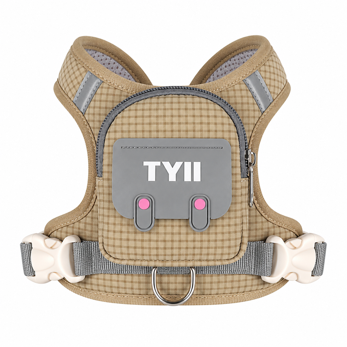 TYIIMAX™ Hunde-Rucksackweste mit Borstenmuster (inkl. Leine) – Leichte, stoßfeste Hundeweste mit Aufbewahrungstaschen und reflektierendem, atmungsaktivem Design