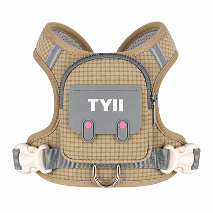 TYIIMAX™ Hunde-Rucksackweste mit Borstenmuster (inkl. Leine) – Leichte, stoßfeste Hundeweste mit Aufbewahrungstaschen und reflektierendem, atmungsaktivem Design