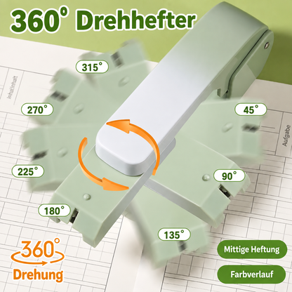 TYIIMAX™ 360° drehbarer Langarm-Tacker – Verstellbarer Langstrecken-Tacker für Broschüren, Bastelarbeiten & Heftungen in der Mitte