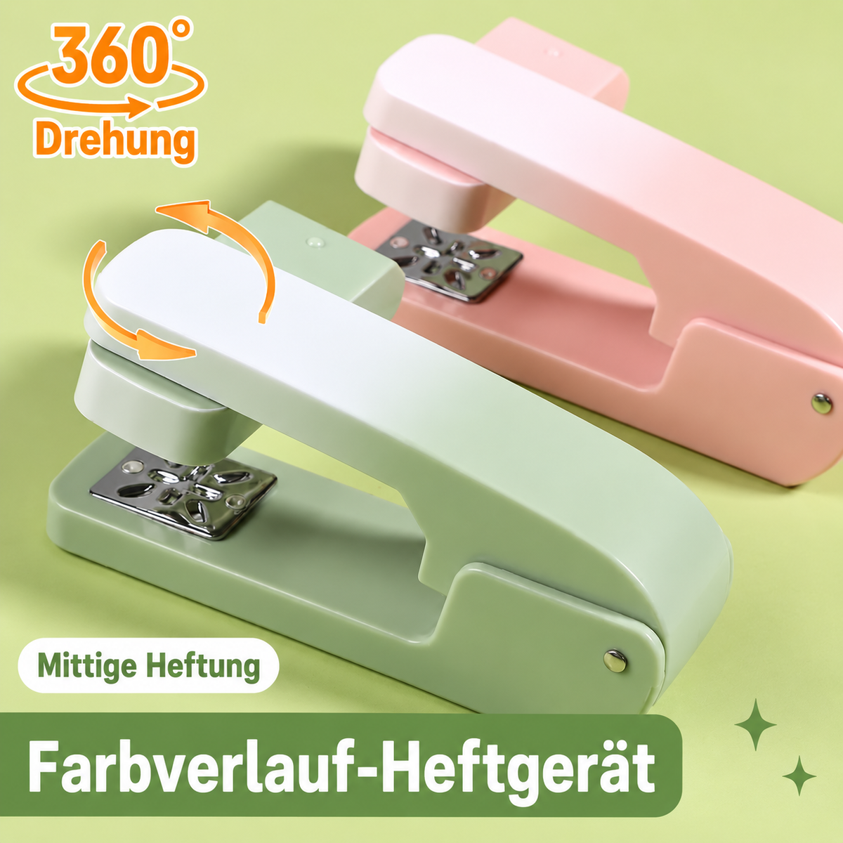 TYIIMAX™ 360° drehbarer Langarm-Tacker – Verstellbarer Langstrecken-Tacker für Broschüren, Bastelarbeiten & Heftungen in der Mitte