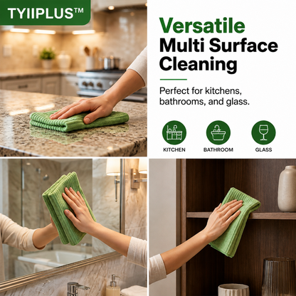 TYIIPLUS™ 20-Piece Tearable Microfiber Cleaning Cloth Roll – Reusable Lint-Free Kitchen, Car, Glass & Electronics Cleaning Towels