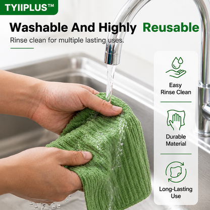 TYIIPLUS™ 20-Piece Tearable Microfiber Cleaning Cloth Roll – Reusable Lint-Free Kitchen, Car, Glass & Electronics Cleaning Towels