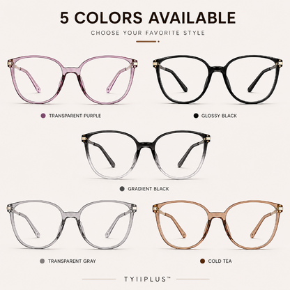 TYIIPLUS™ Women's Photochromic Prescription Glasses – Oversized Fashion Frames with Blue Light Protection