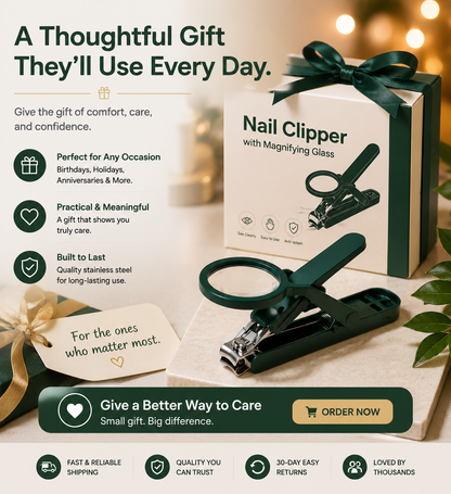 🔍 ClearView Easy-Grip Magnifying Nail Clipper