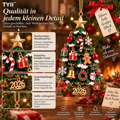 TYII™ 2026 Baue deinen Weihnachtsbaum DIY-Adventskalender – 24-Tage-Countdown mit festlichem Weihnachtsbaumschmuck