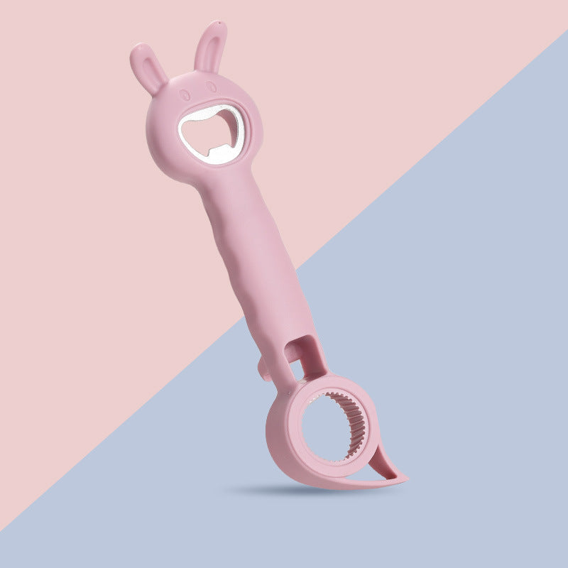 4-in-1-Multifunktionsöffner für Flaschen und Gläser – Küchenhelfer in Hasenform mit Flaschenöffner 🐰🍾