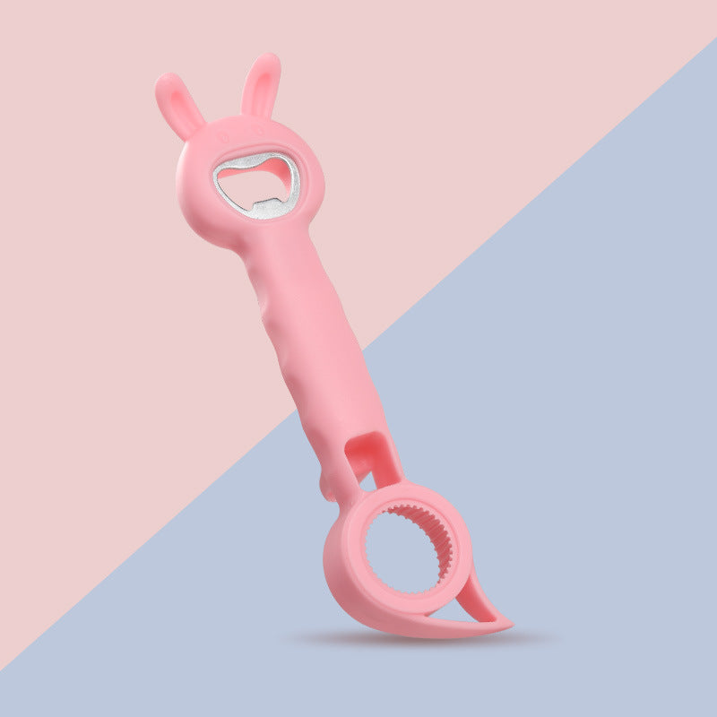 4-in-1-Multifunktionsöffner für Flaschen und Gläser – Küchenhelfer in Hasenform mit Flaschenöffner 🐰🍾