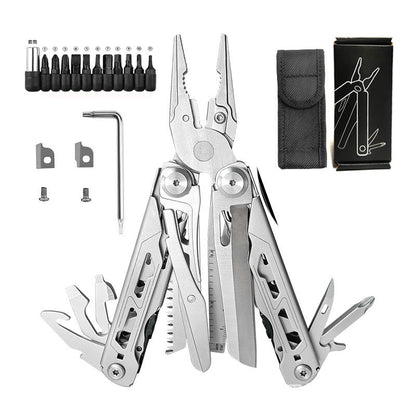 TYIIPLUS™ 28-in-1 Multitool with Large Scissors | Compact Outdoor Tool for Camping & Repairs