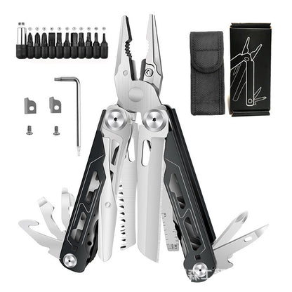 TYIIMAX™ 28-in-1-Multitool mit großer Schere | Kompaktes Outdoor-Werkzeug für Camping & Reparaturen