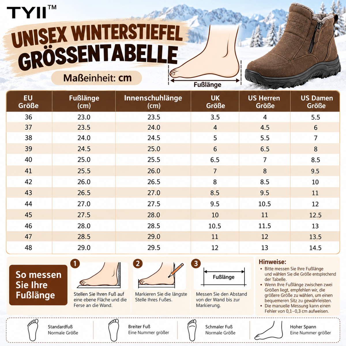 TYII™ Gefütterte Winterstiefeletten – Warm, Rutschfest & Bequem für Damen und Herren ❄️