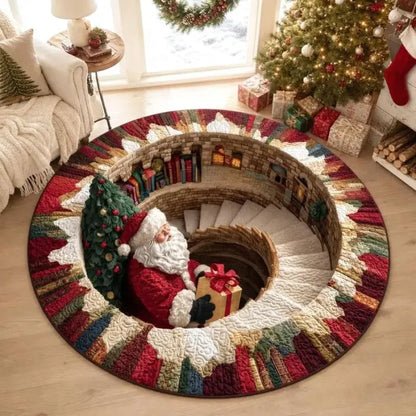 🎄 Weihnachtsteppich mit optischer 3D-Täuschung