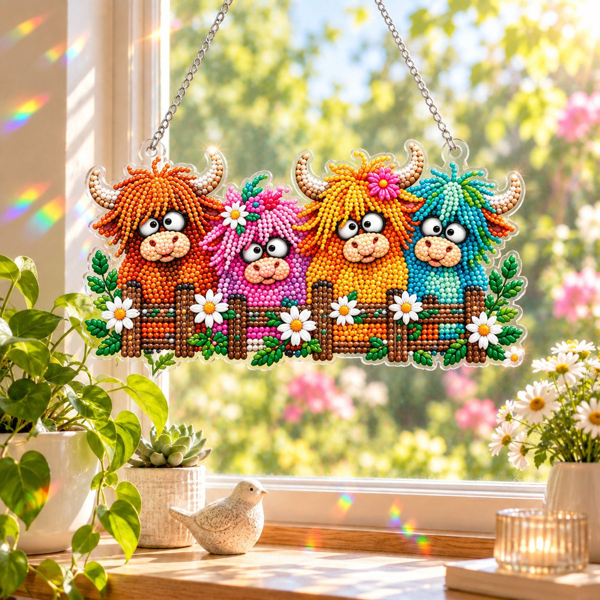 TYIIMAX™ Sunny Birds Diamant-Sonnenfänger DIY-Set – Bunter Fenster-Hänger zum Selbermachen 🐦✨