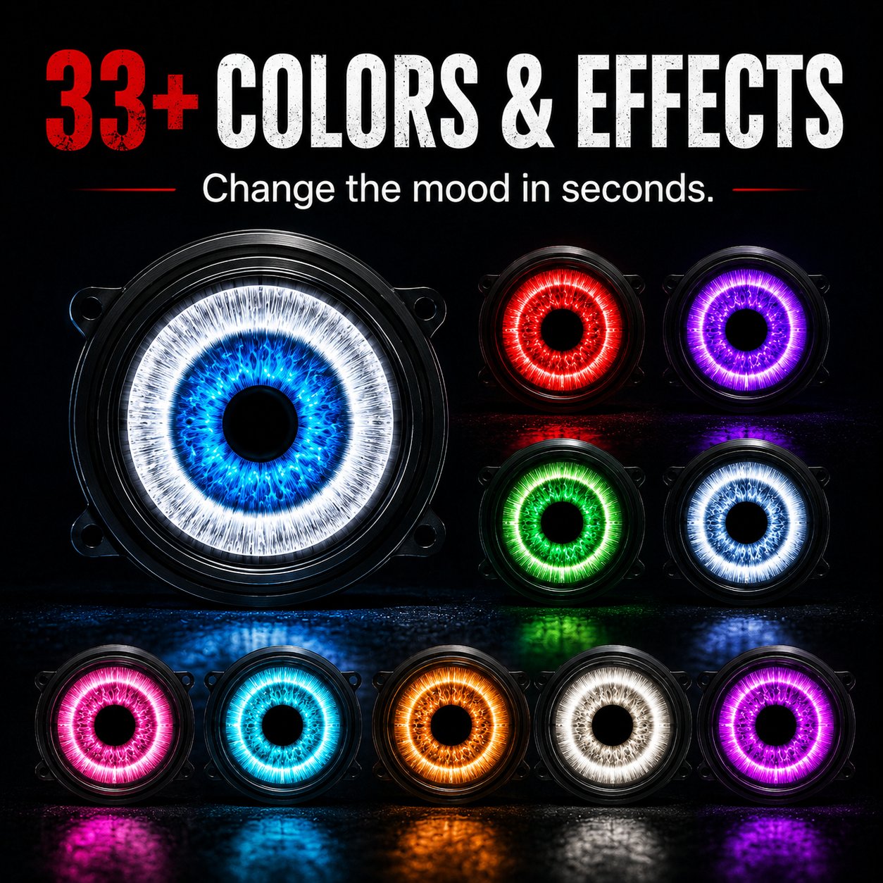 TYIIPLUS™ Demon-Eye LED Headlight Kit-2 pcs
