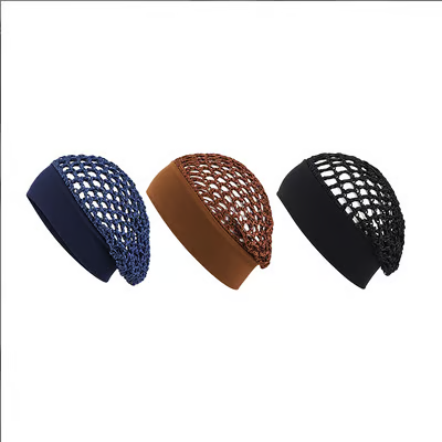 TYIIMAX™ 3-teiliges Nachthauben-Set aus Stretch-Satin – Haarhaube mit breiter Krempe für die nächtliche Haarpflege