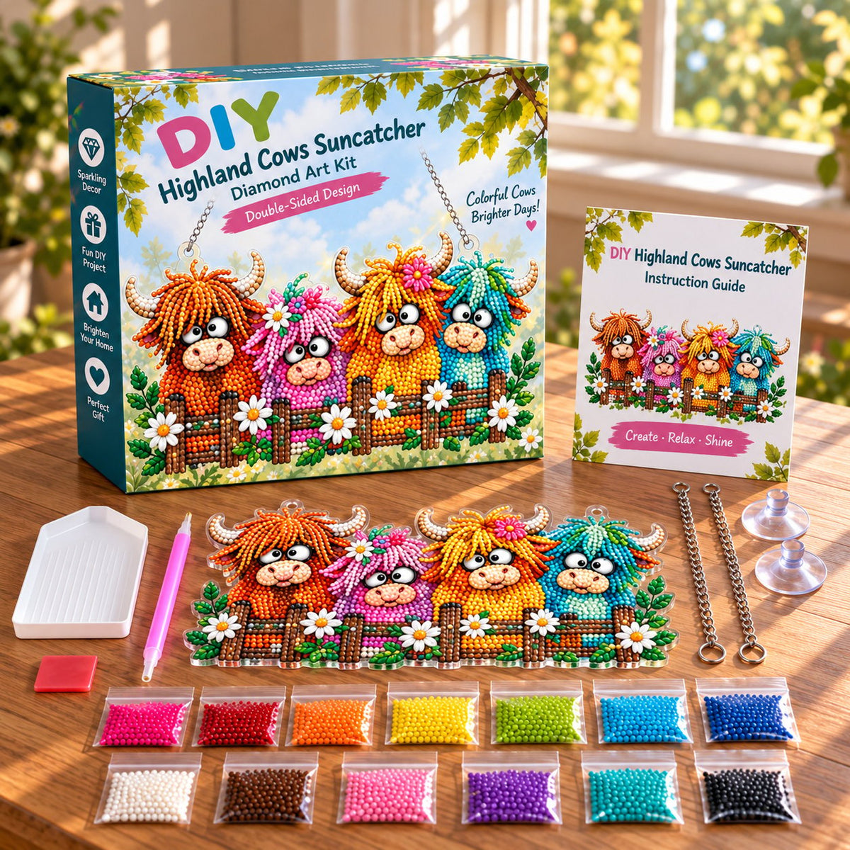 TYIIMAX™ Sunny Birds Diamant-Sonnenfänger DIY-Set – Bunter Fenster-Hänger zum Selbermachen 🐦✨