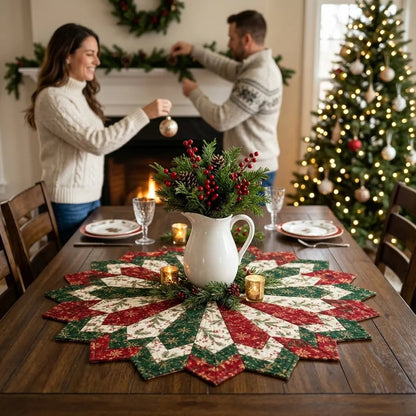 ✨ Quilting-Schablonenset „Holiday Star“ – DIY-Schablonen für festliche Tischläufer