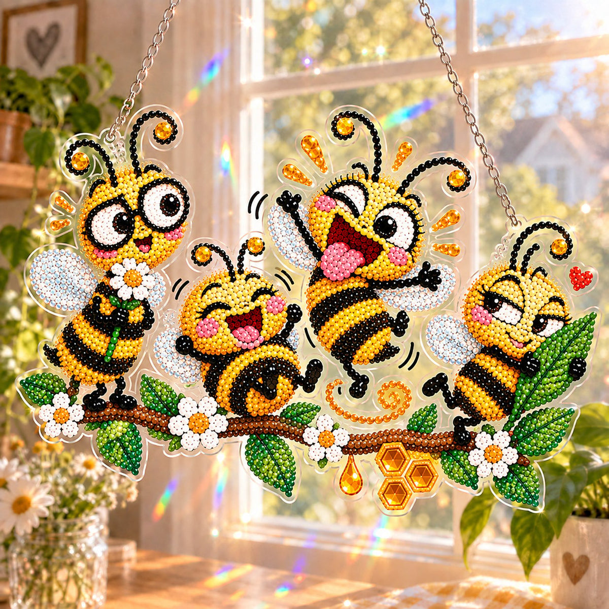 TYIIMAX™ Sunny Birds Diamant-Sonnenfänger DIY-Set – Bunter Fenster-Hänger zum Selbermachen 🐦✨