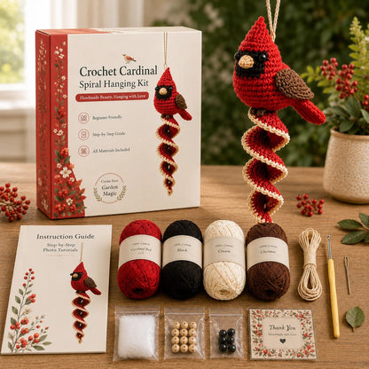 🧶🌿 Häkelnadel-Set für spiralförmige Ornamente – Ein anfängerfreundliches DIY-Set zur Gartentierdekoration