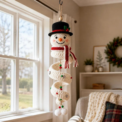 ☃️ Crochet Snowman Spiral Ornament DIY Kit