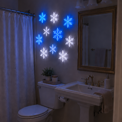 ❄️TYIIMAX LED-Schneeflocken-Wandleuchten-Set (12 Stück)