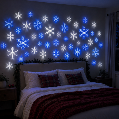 ❄️TYIIMAX LED-Schneeflocken-Wandleuchten-Set (12 Stück)