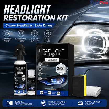 Headlight Restoration Fluid with Crystalline Protective Coating