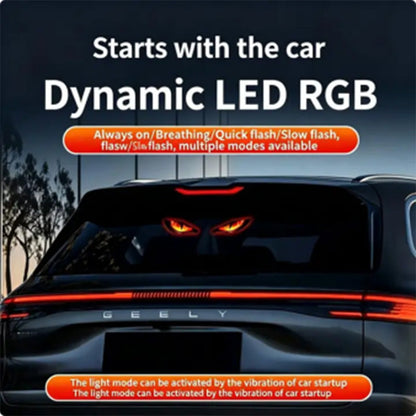 🚗 Solar LED Car Warning Light – Devil Eye Design