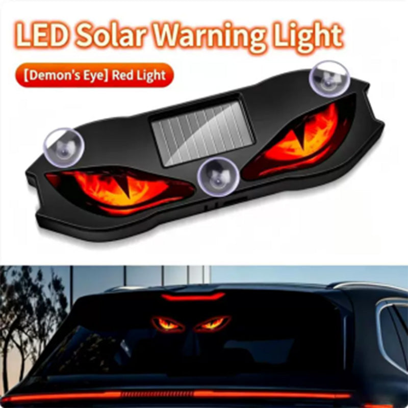 🚗 Solar LED Car Warning Light – Devil Eye Design
