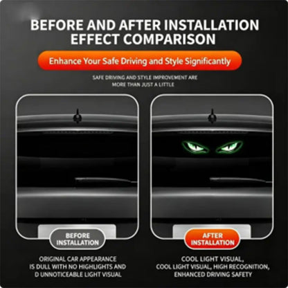 🚗 Solar LED Car Warning Light – Devil Eye Design