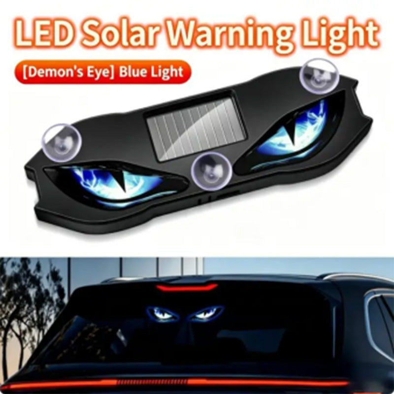 🚗 Solar LED Car Warning Light – Devil Eye Design