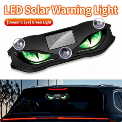 🚗 Solar LED Car Warning Light – Devil Eye Design