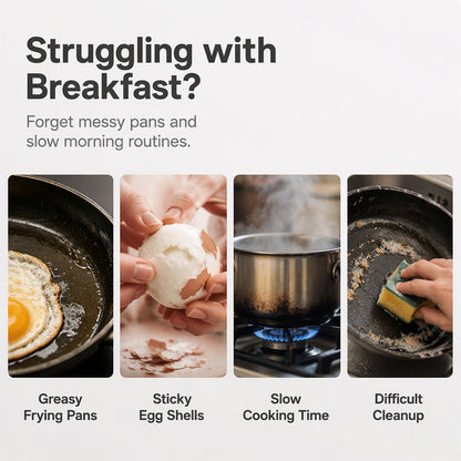 🍳Mikrowellen-Eierkocher mit Deckel und Griff – Schnell, sicher & platzsparend – Perfekt für das schnelle Frühstück, Weich- & Hartgekochte Eier in Minuten ✨