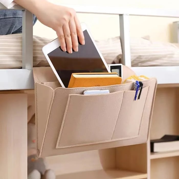 🥳TOP-ANGEBOT🥳💞Über 10.000 Stück verkauft! Nachttisch-Organizer mit vielen Fächern, aus weichem Filz & kinderleichter Montage. Alles griffbereit – hol dir deinen! ✅