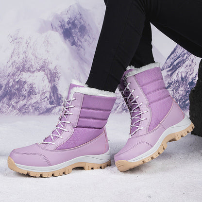 🔥 50% RABATT ❄️ Wasserdichte, plüschgefütterte Schnee-Stiefeletten für Damen – wadenhoch