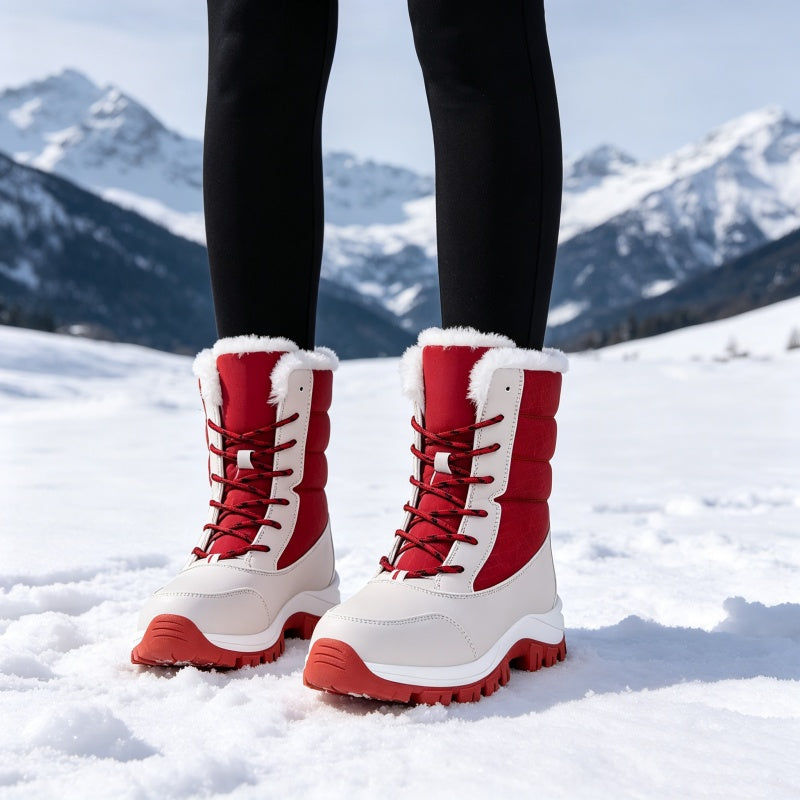 🔥 50% RABATT ❄️ Wasserdichte, plüschgefütterte Schnee-Stiefeletten für Damen – wadenhoch