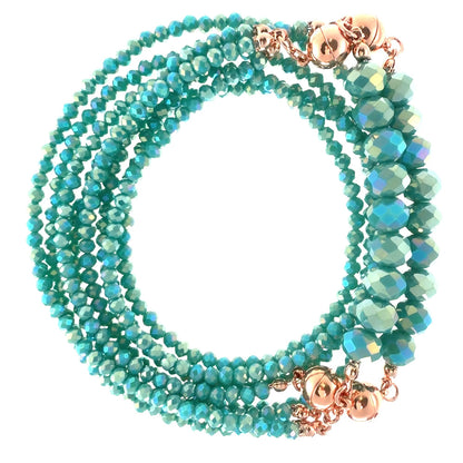 10-in-1 Magnetische Halskette – Turquoise Crystal